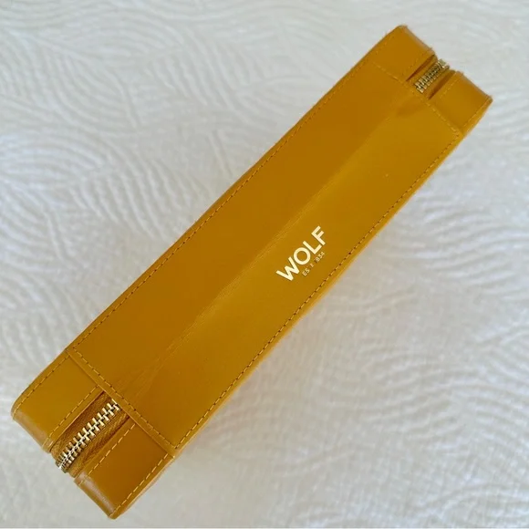 Wolf Designs Maria Large Zip Case in Mustard - Picture 11 of 13